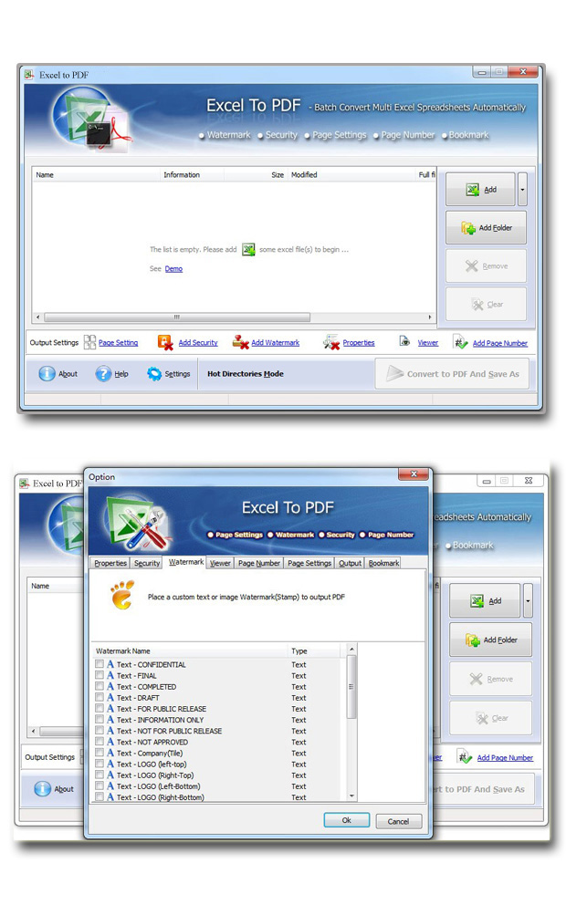 Easy Excel to PDF screenshot