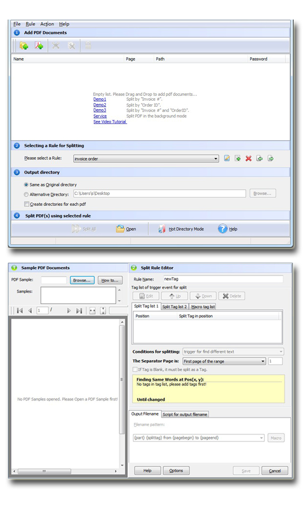 Easy PDF Content Split screenshot