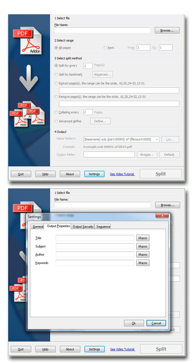 Windows 7 Easy PDF Split 1.5 full