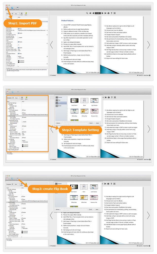 easy_pdf_to_flipbook_mac_steps